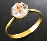 Золотое кольцо с морганитом 1,41 карата Золото