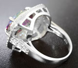 Эффектное серебряное кольцо с мистическим кварцем Серебро 925
