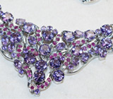 Потрясающий комплект с аметистами и рубинами Серебро 925