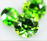 Набор из 3 уральских демантоидов 0,62 карат 