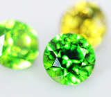 Набор из 3 уральских демантоидов 0,62 карат 