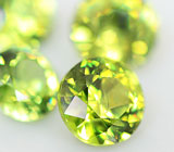 Набор из 4 уральских демантоидов 0,83 карат 