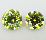 Пара уральских демантоидов 0,51 карат 