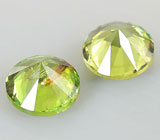 Пара уральских демантоидов 0,32 карат 