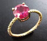 Золотое кольцо с рубином 2,58 карата Золото