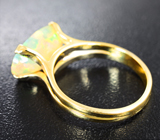 Золотое кольцо с ярким ограненным эфиопским опалом 1,99 карата Золото