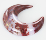 «Садовый» агат в форме полумесяца 29,41 карат 
