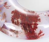 «Садовый» агат в форме полумесяца 29,41 карат 