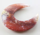 «Садовый» агат в форме полумесяца 24,83 карат 