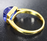 Золотое кольцо с насыщенным танзанитом 4,75 карата Золото