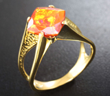 Золотое кольцо с ограненным эфиопским опалом 1,95 карата Золото