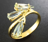 Золотое кольцо с диаспорами 1,71 карата Золото