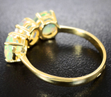 Золотое кольцо с ограненными эфиопскими опалами 2,71 карата Золото