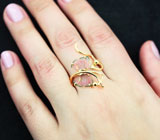 Золотое кольцо с резными полихромными турмалинами 2,41 карата Золото