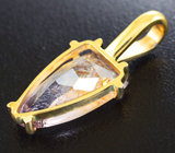 Золотой кулон с кварцем 4,97 карата с включениями какоксенита Золото
