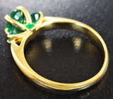 Золотое кольцо с уральскими изумрудами 1,36 карата Золото