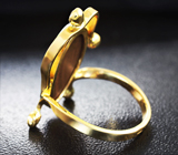 Золотое кольцо с австралийским дублет опалом 3,95 карата и лейкосапфирами Золото