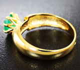 Золотое кольцо с ярким уральским изумрудом 1,14 карата и бриллиантами Золото