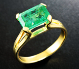 Золотое кольцо с уральским изумрудом 1,59 карата Золото