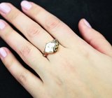 Серебряное кольцо с жемчужиной барокко и синими сапфирами
