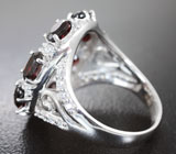Чудесное серебряное кольцо с мозамбикскими гранатами Серебро 925
