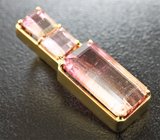 Комплект с арбузным и полихромными турмалинами