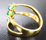 Золотое кольцо с уральскими изумрудами 0,69 карата Золото