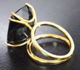 Золотое кольцо с крупным нууммитом 22,48 карата Золото