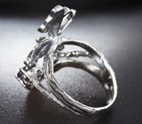 Великолепное серебряное кольцо с синими сапфирами Серебро 925
