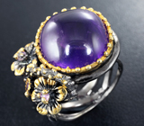 Серебряное кольцо с аметистами Серебро 925