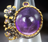 Серебряное кольцо с аметистами Серебро 925