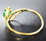 Золотое кольцо с яркими уральскими изумрудами 0,8 карата Золото