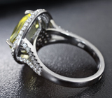 Эффектное серебряное кольцо с лимонным цитрином авторской огранки Серебро 925