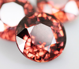 Набор из 3 красно-оранжевых цирконов 4,52 карата 