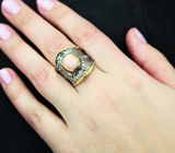 Серебряное кольцо с розовым опалом Серебро 925