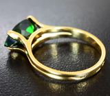 Золотое кольцо с ограненным черным опалом 1,39 карата Золото