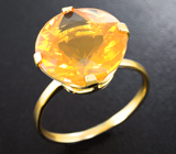 Золотое кольцо с ограненным мексиканским опалом 5,29 карата Золото