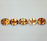 Набор из 5 империал топазов 16,48 карата 