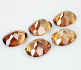 Набор из 5 империал топазов 16,48 карата 