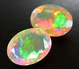 Топовое качество! Пара ограненных эфиопских опалов 7,96 карата 