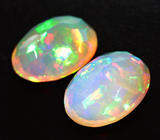 Топовое качество! Пара ограненных эфиопских опалов 7,96 карата 