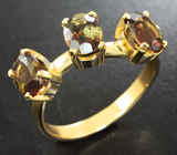Золотое кольцо с андалузитами 2,49 карата Золото