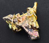 Золотой кулон с кристаллами висмута 67,8 карата и родолитами Золото