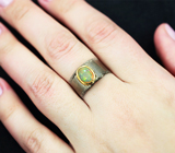 Серебряное кольцо с кристаллическим эфиопским опалом Серебро 925