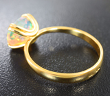 Золотое кольцо с ограненным эфиопским опалом 2,03 карата Золото