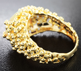 Золотое массивное кольцо с крупным ограненным эфиопским опалом 3,48 караты Золото