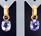 Серьги с флюоритами со сменой цвета
