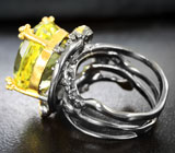 Серебряное кольцо с лимонным цитрином и иолитами Серебро 925