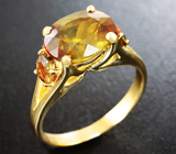 Золотое кольцо с андалузитами 3,35 карата Золото