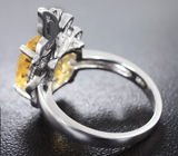 Замечательное серебряное кольцо с цитрином Серебро 925